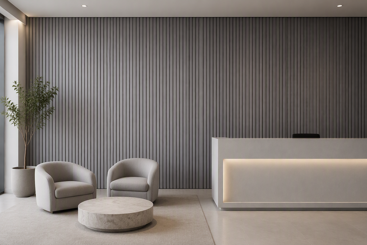 ValuedHouse wood slat acoustic panels - Wood Veneer Face