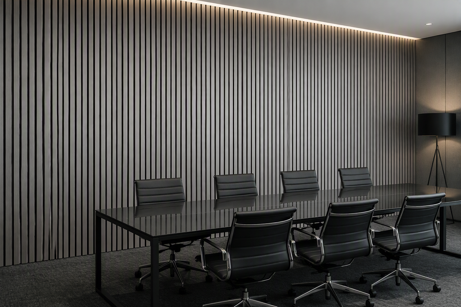 ValuedHouse grey oak wooden slat wall panels - Premium Grade