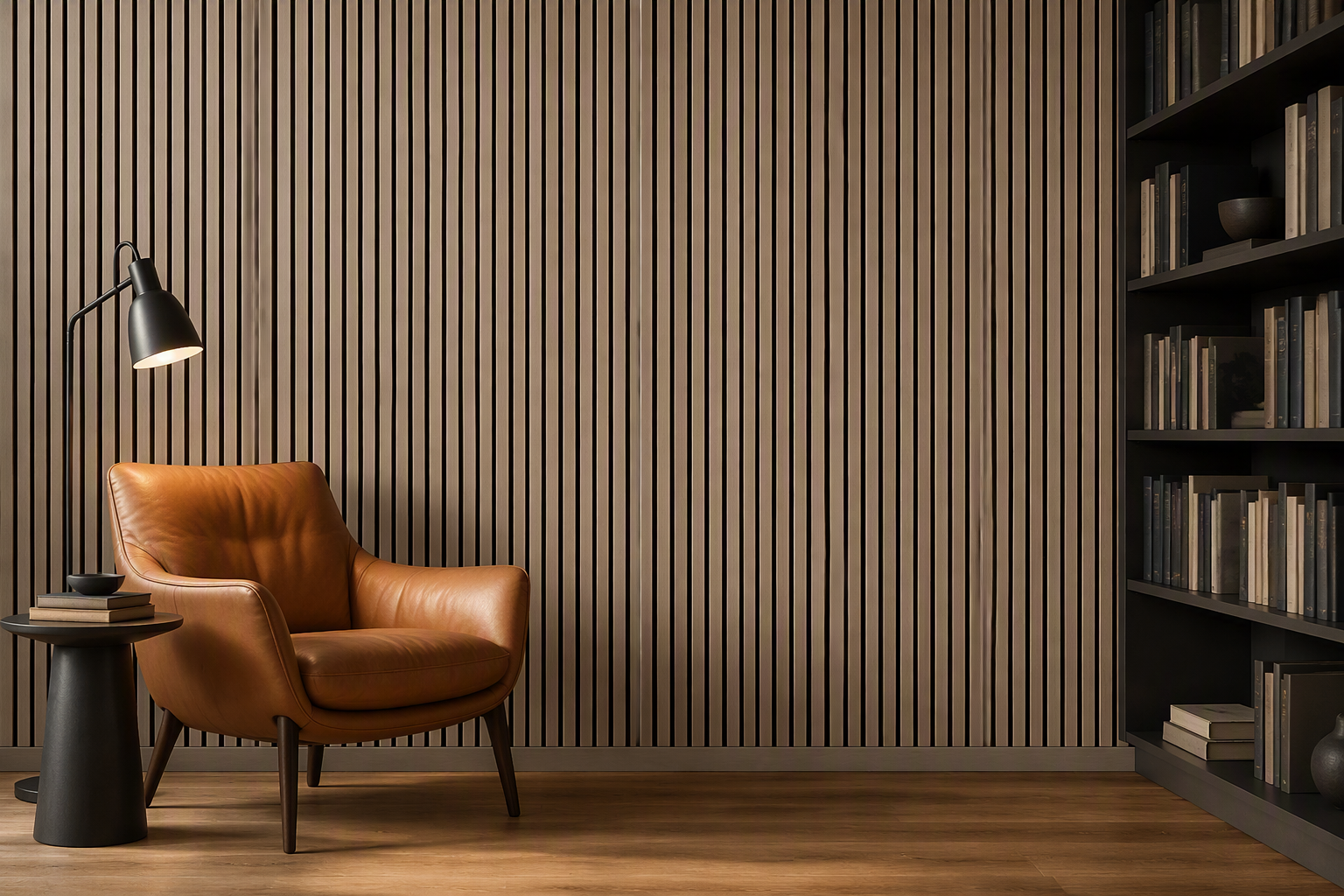 ValuedHouse grey oak wood veneer slat panels - Factory