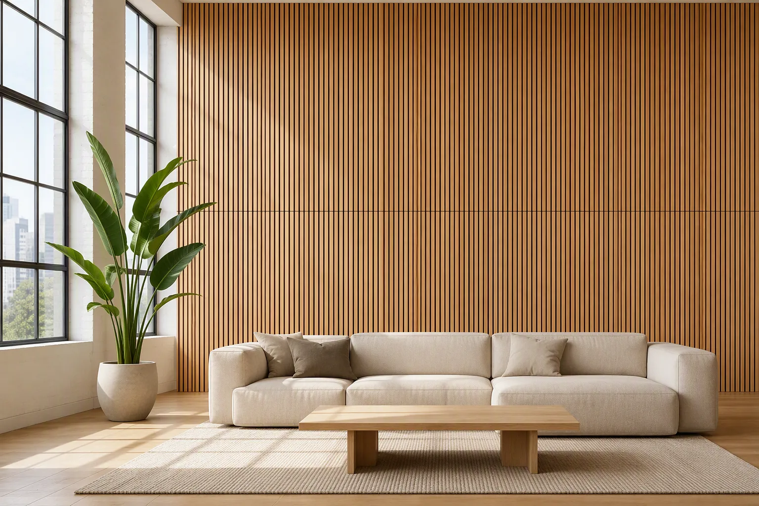 ValuedHouse Lamellenpaneele mit Natur-Eichenfurnier