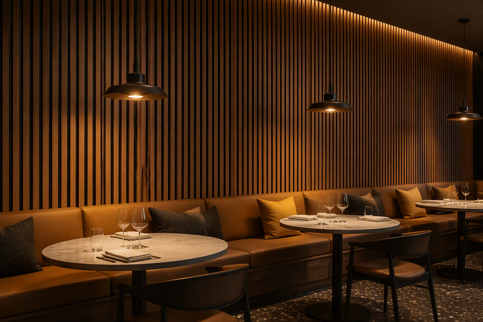 ValuedHouse walnut slat wood wall panels - Premium Grade