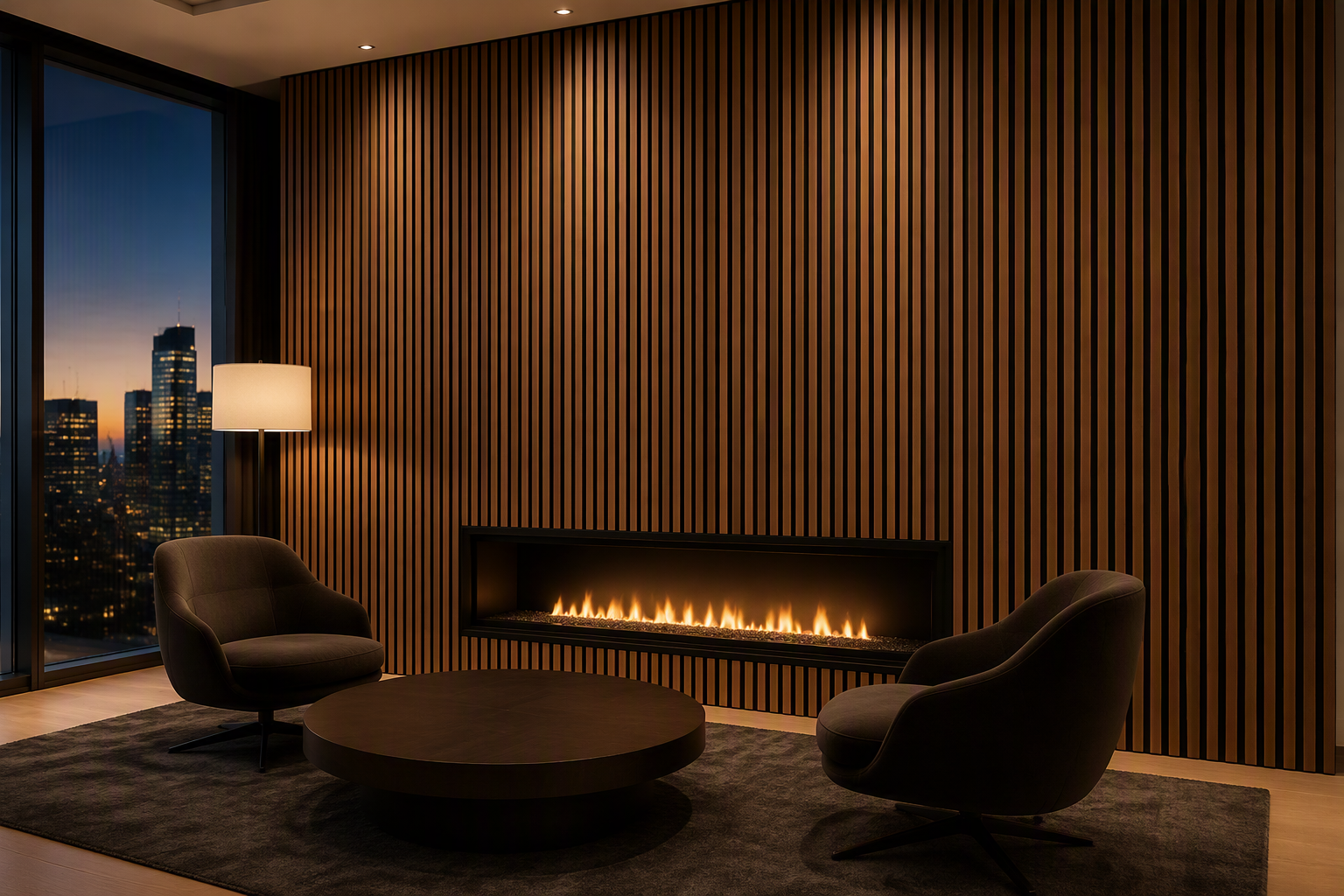ValuedHouse walnut slat wood wall panels - Premium Grade