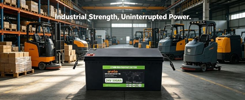 24V 100Ah LiFePO4 Battery | Enerbe baterie lifepo4. Drop-in lead-acid replacement with Bluetooth monitoring. 3000+ deep cycles, built-in smart BMS, zero maintenance.