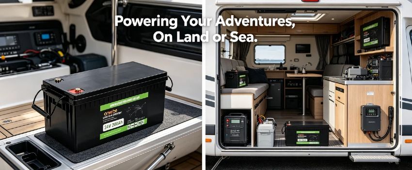 24V 200Ah LiFePO4 Battery | Enerbe lifepo4 24v 200ah. 3000+ deep cycles, built-in smart BMS. Drop-in lead-acid replacement, zero maintenance. Ideal for solar, RV & marine use.