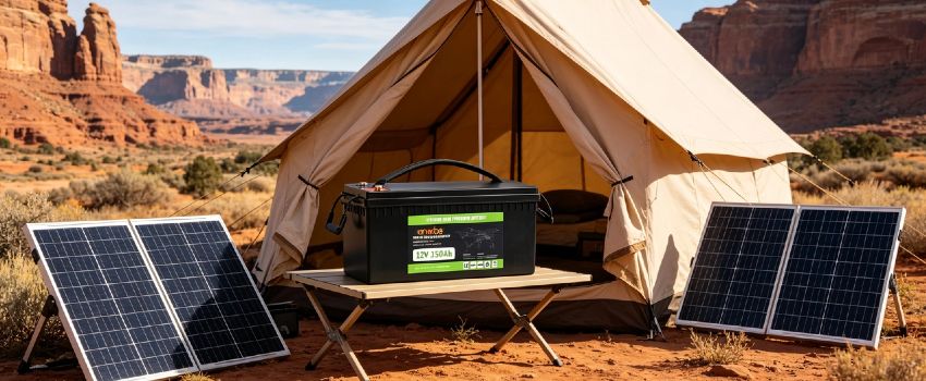 12V 150Ah LiFePO4 Deep Cycle Battery | Enerbe deep cycle rv battery. 3000+ deep cycles, built-in smart BMS. Drop-in lead-acid replacement, zero maintenance. Ideal for RV, solar & marine use.