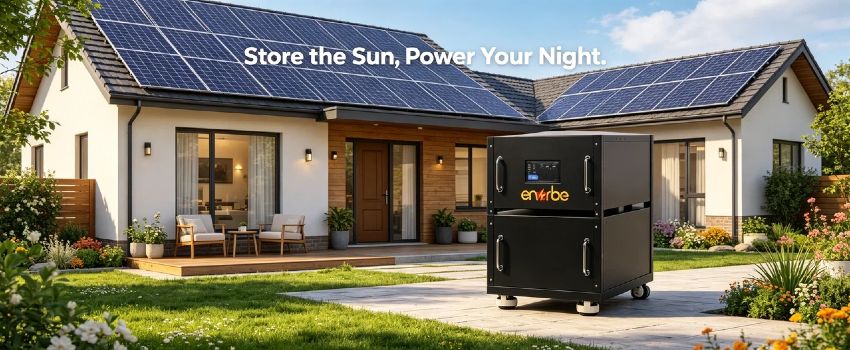 48V 200Ah Wall-Mounted LiFePO4 Battery | Enerbe lifepo4 48v 200ah. Safe residential energy storage, 3000+ deep cycles. Built-in smart BMS, zero maintenance, ideal for home backup power.