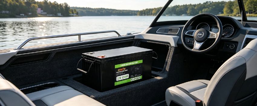 12V 150Ah LiFePO4 Deep Cycle Battery | Enerbe deep cycle rv battery. 3000+ deep cycles, built-in smart BMS. Drop-in lead-acid replacement, zero maintenance. Ideal for RV, solar & marine use.