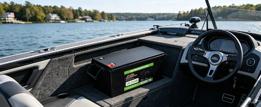 12V 200Ah LiFePO4 Deep Cycle Battery by Enerbe. Reliable cycle battery with short circuit protection. Maintenance-free, perfect for off-grid & emergency backup power.