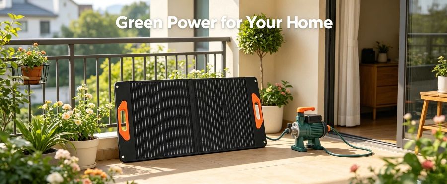 60W Foldable Solar Panel by Enerbe. Reliable off grid solar system with hassle-free solar installation. Compact design, perfect for outdoor adventures & small residential backup power.