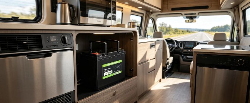 Enerbe 12V 55Ah LiFePO4 Deep Cycle Battery - Reliable 12v deep cycle marine battery. Upgrade your boat in minutes, CE/UL certified, 3x longer life than lead acid.