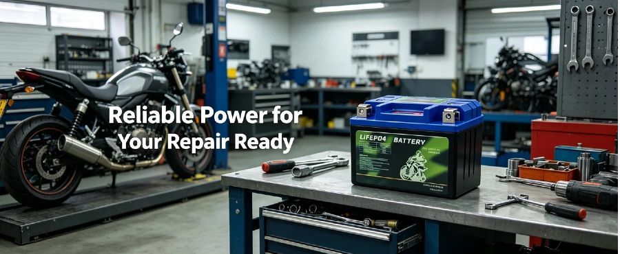 Enerbe 12V 2.5Ah LiFePO4 Motorcycle Battery - Premium motobatt battery replacement for electric trials bike. CE/UL certified, 50% lighter than lead-acid, 24h technical support, fast global shipping.