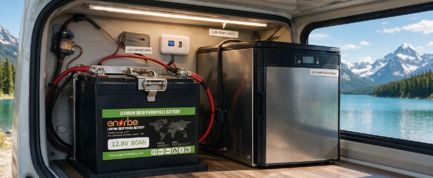 Enerbe 80Ah LiFePO4 Golf Cart Battery - Extended Range and Fast Charging for Resort Fleets