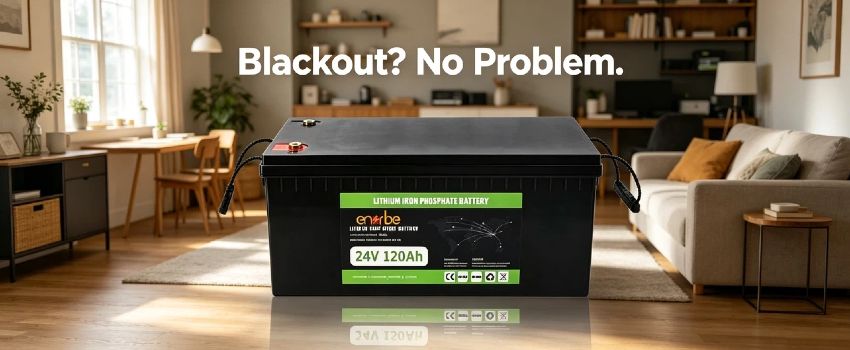 24V 120Ah LiFePO4 Battery by Enerbe. Affordable lifepo4 battery price for industrial use. Zero maintenance, no acid leakage, global fast delivery.