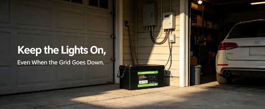 24V 270Ah LiFePO4 Battery | Enerbe 24v lifepo4 battery. 3000+ deep cycles, built-in smart BMS. Drop-in lead-acid replacement, zero maintenance. Ideal for solar, RV & marine use.