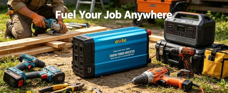 3000W 12V to 240V Pure Sine Wave Power Inverter | Enerbe Power Inverter & DC to AC inverter. Stable pure sine wave output, built-in smart protection. Ideal for home backup, RV, camping & off-grid power supply.