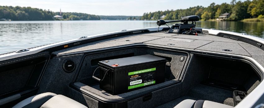 Enerbe 12V 250Ah LiFePO4 Deep Cycle Battery - Reliable deep cycle marine battery. Upgrade your boat in minutes, CE/UL certified. 3x longer life, no acid leakage, fast shipping.