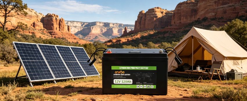 12V 120Ah LiFePO4 Deep Cycle Battery | Enerbe lithium deep cycle battery. 3000+ deep cycles, built-in smart BMS. Zero maintenance, drop-in lead-acid replacement. Ideal for solar & telecom use.