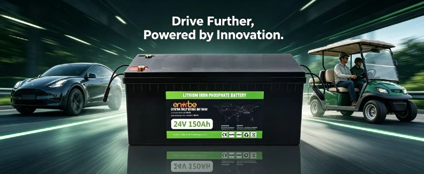 24V 150Ah LiFePO4 Battery | Enerbe bms lifepo4. 3000+ deep cycles, built-in smart BMS with overcharge protection. Drop-in lead-acid replacement, zero maintenance. Ideal for solar & RV.