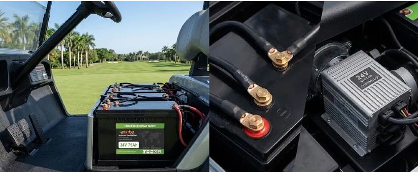 25.6V 75Ah golf cart battery - extended range for fleet and personal use Enerbe