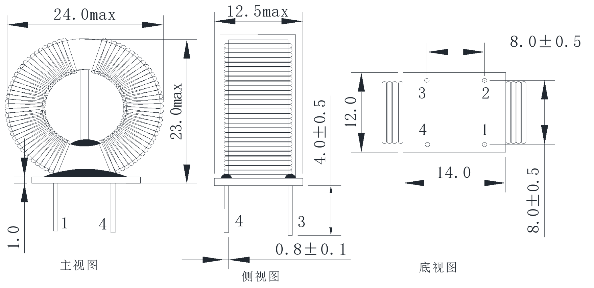 T20 coil low DC resistance magnetic ring industrial control power supply magnetic ring coil