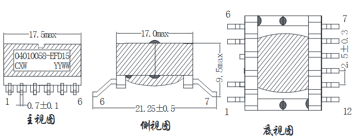 EFD15 Series Specialized for switching power supplies Customized high-frequency energy-saving