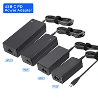 Wholesale Type C PD Laptop Charger 20V 2.25A 3.25A 4.35A 6.5A Plug in ABS Desktop Power Supply LED Light
