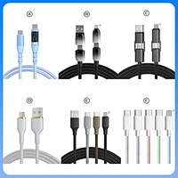 2025 Multi-Type USB Cable Pure Copper Nylon Braided PD 3.0 5A Fast Charging 240W 5Gbps Data Cable iPhone Android Computer