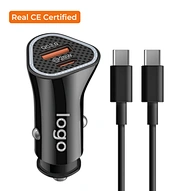Hot Sale PD20W Car Charger Fast Charging QC 3.0 Dual-Port with OTP/OVP Protection for Mobile Phones