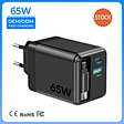 Hot Selling 65W PD3.2 GaN Charger with Retractable Cable 3-Port USB-C Adapter OTP/OVP Protection Foldable Laptop Phone Universal