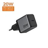 20W PD Fast Wall Adapter Smart Charger with Power Monitor Digital Display for Laptop Camera Earphone GAN Material OTP Protection