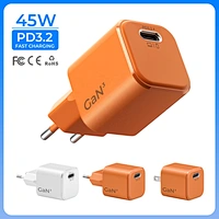 2026 New Arrivals PD3.2 GaN 45W USB-C Foldable Fast Charger with OTP/OVP for Laptop & Universal Devices