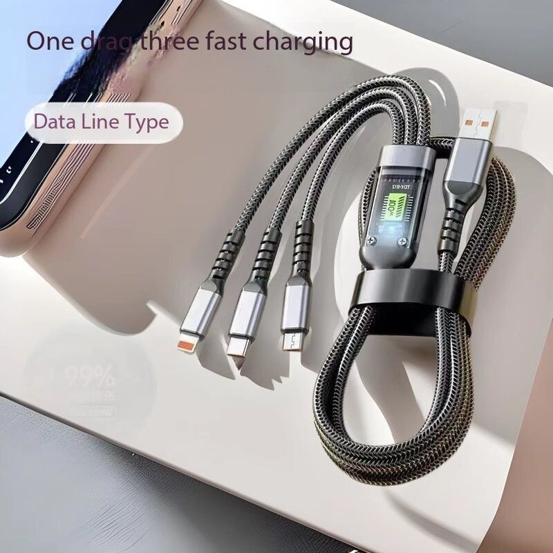 transparent chip charging cable