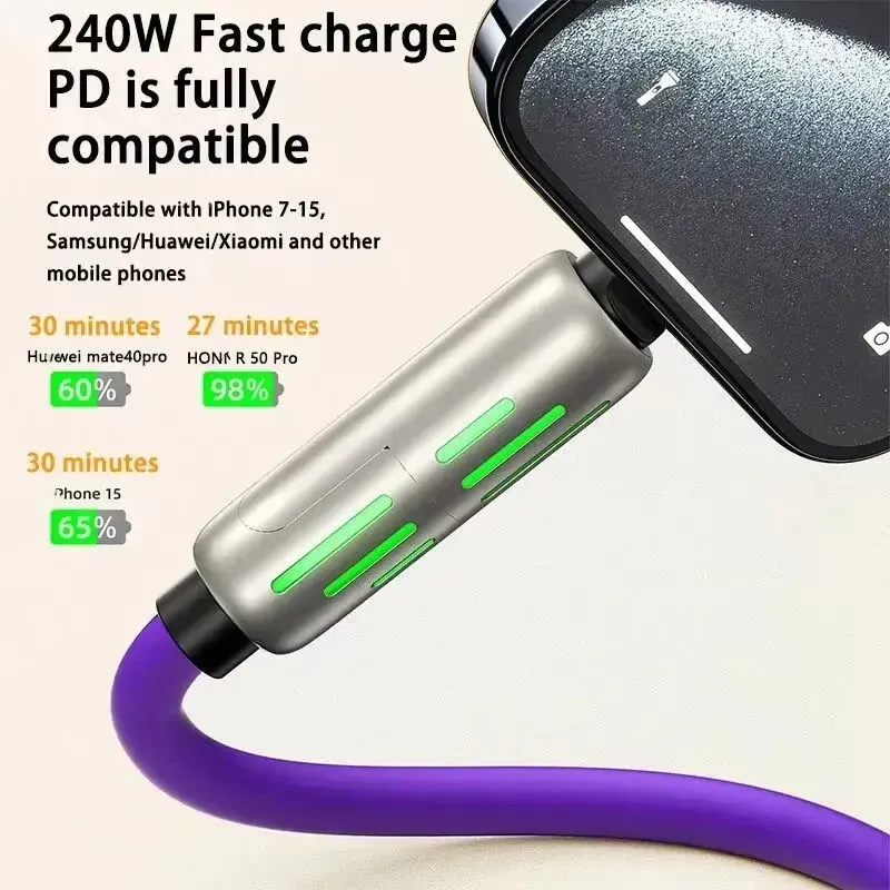 240w 2-in-2 charging cable