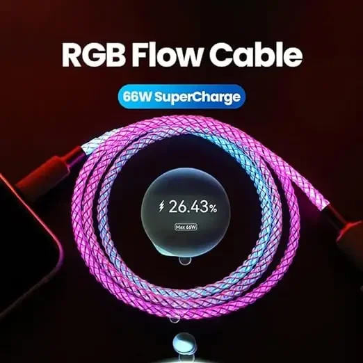 RGB flow charging cable
