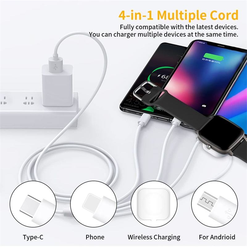 4-in-1 multi function charger cable