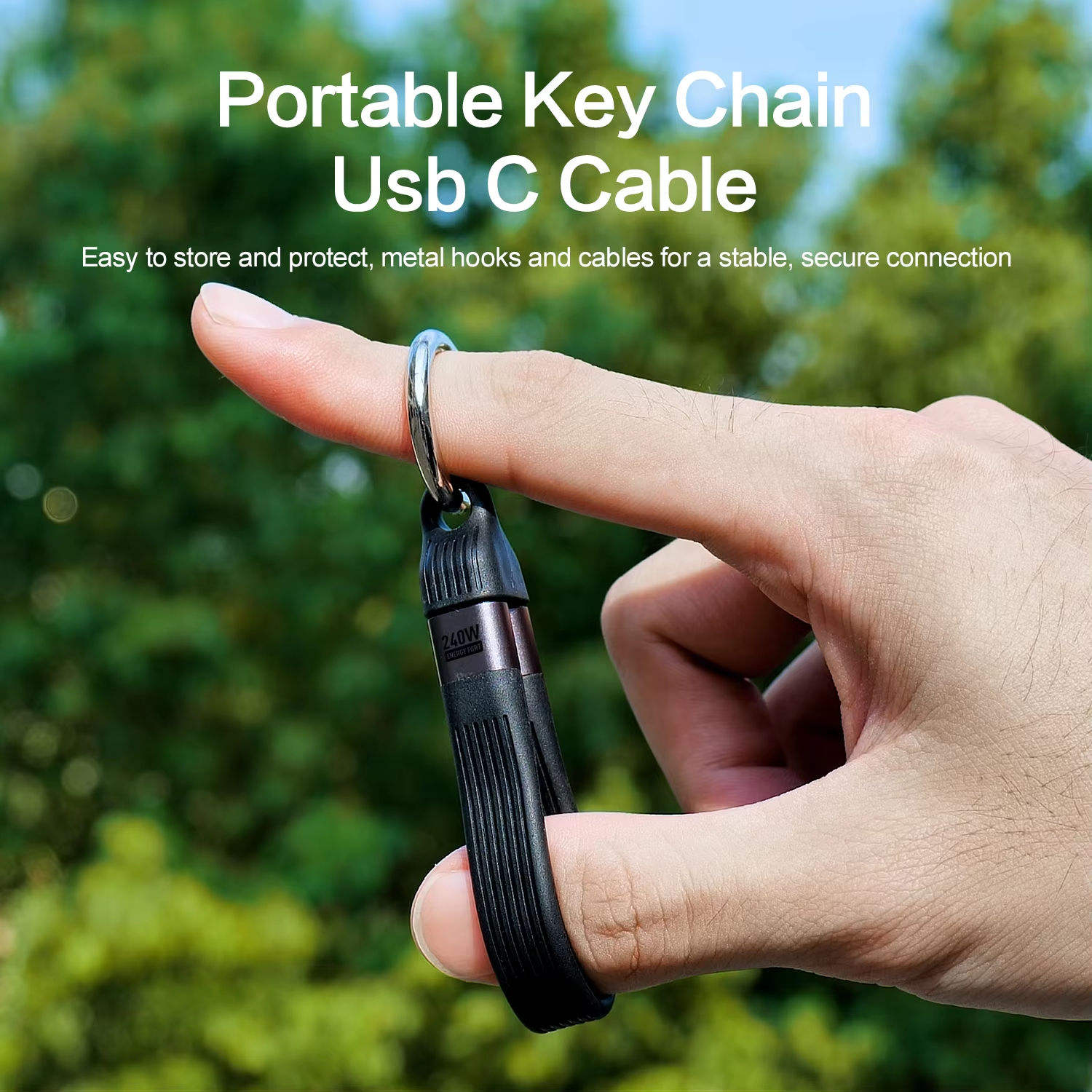 travel portable keychain charging cable