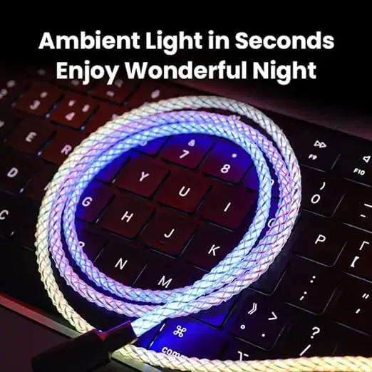 RGB flow charging cable