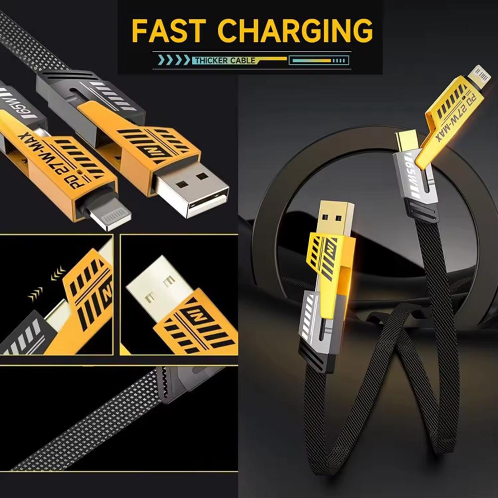 mecha yellow 4 in 1 charging cable
