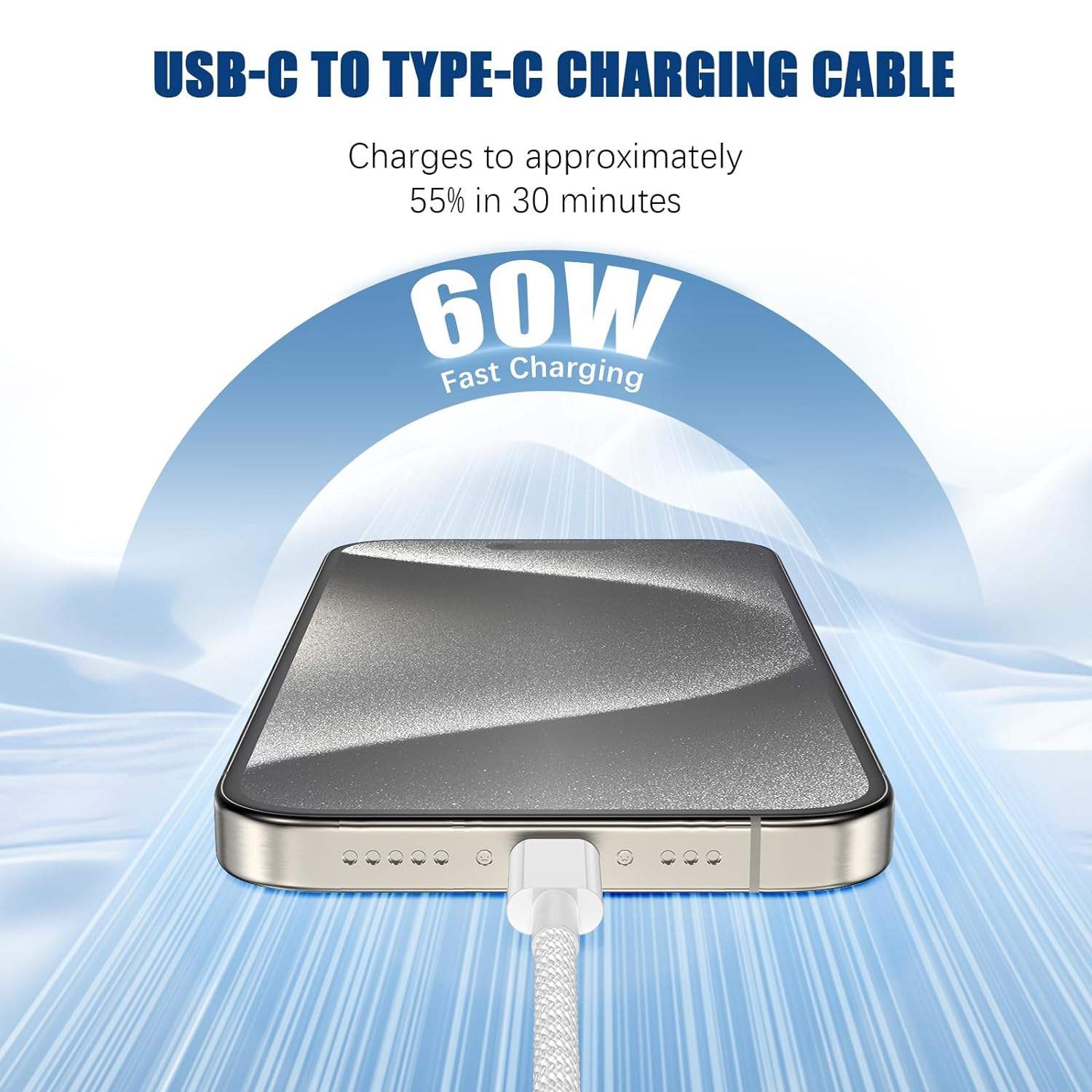 60W power delivery USB C cable
