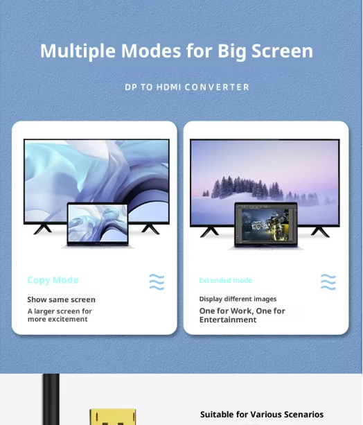 dp to hdtv converter cord