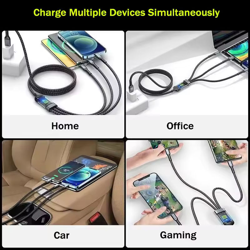 transparent chip charging cable