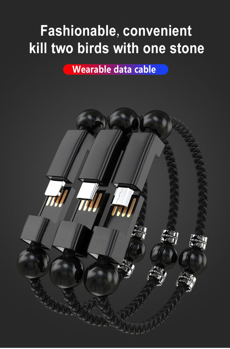 fashion wearable usb cord for travel