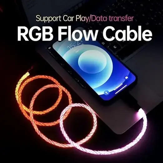 RGB flow charging cable