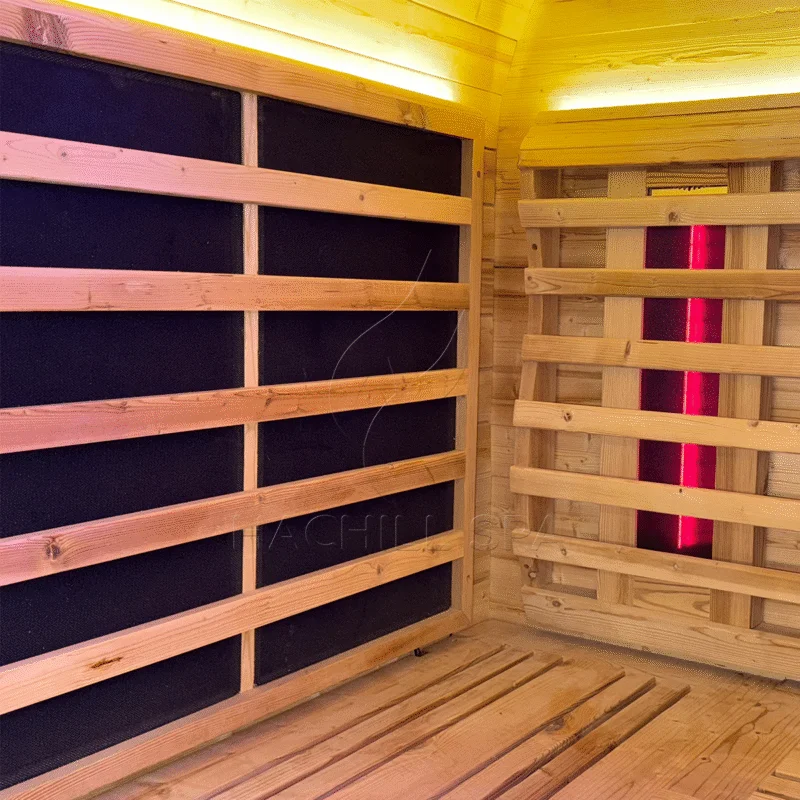 infrared heating panel and infrared heating tube cube sauna