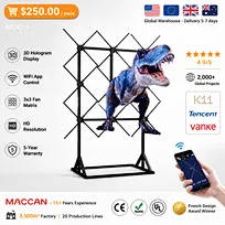 MACCAN High-Tech 9 Blades 42CM 146cm 3D Holographic Advertising Projector Fan 2000cd Brightness 170 Viewing Angle Indoor