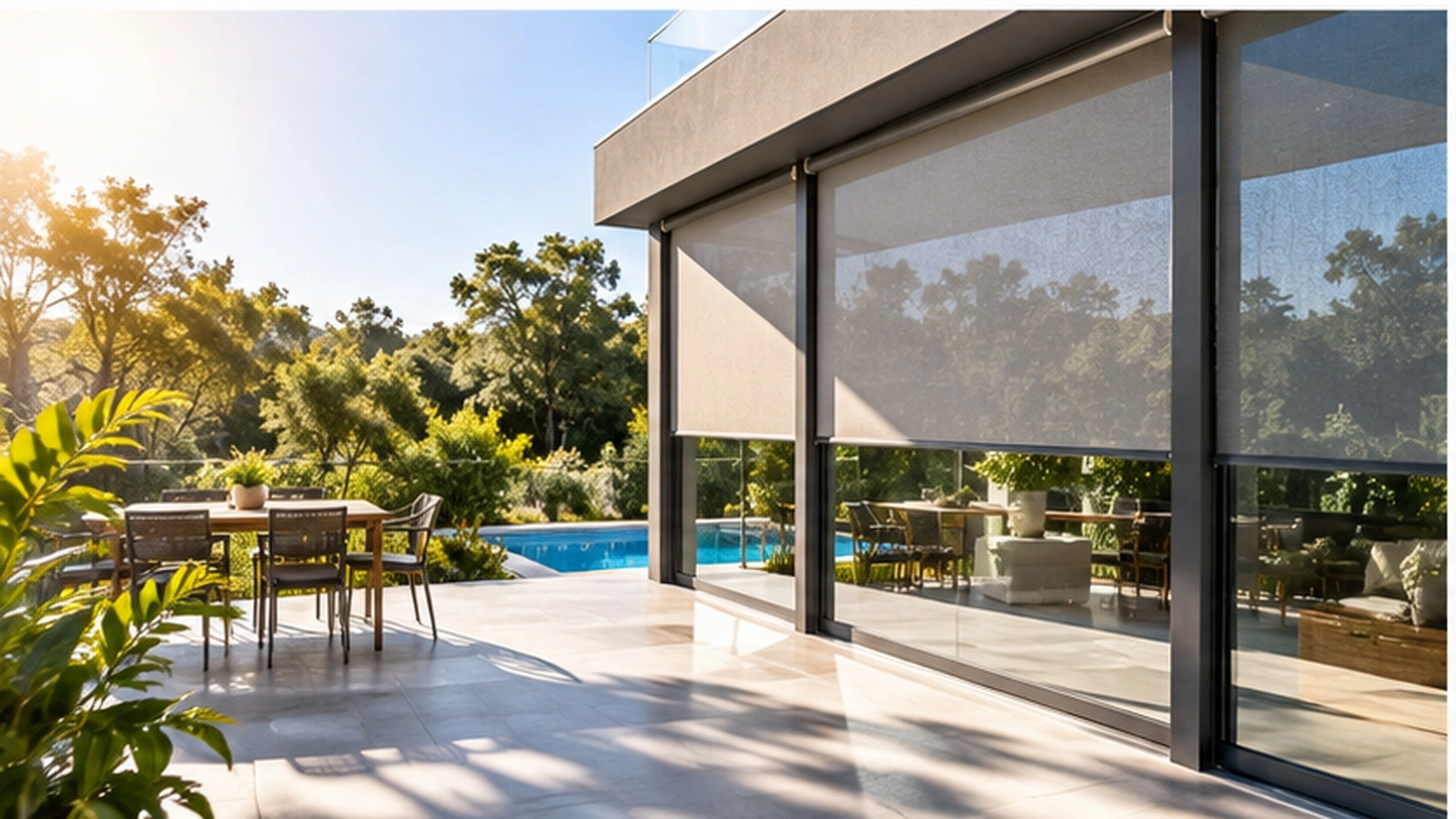 ZIP screen fabric balancing outdoor view and solar screening