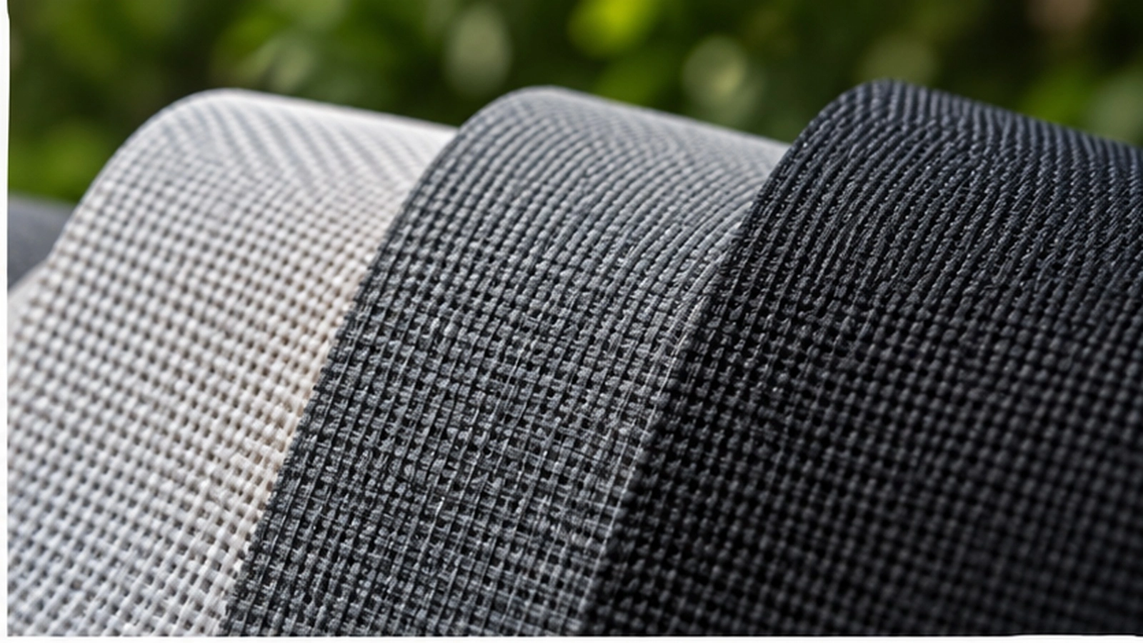 Dark and light ZIP screen fabric colors for openness comparison