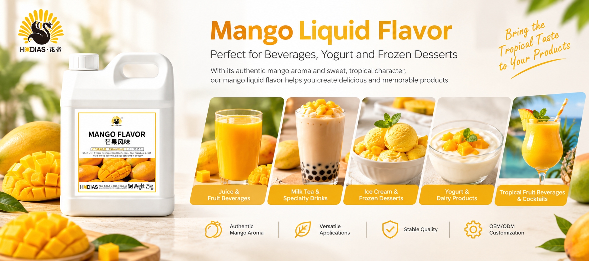 Showcase of Multi-Scenario Applications for Liquid Mango Flavoring