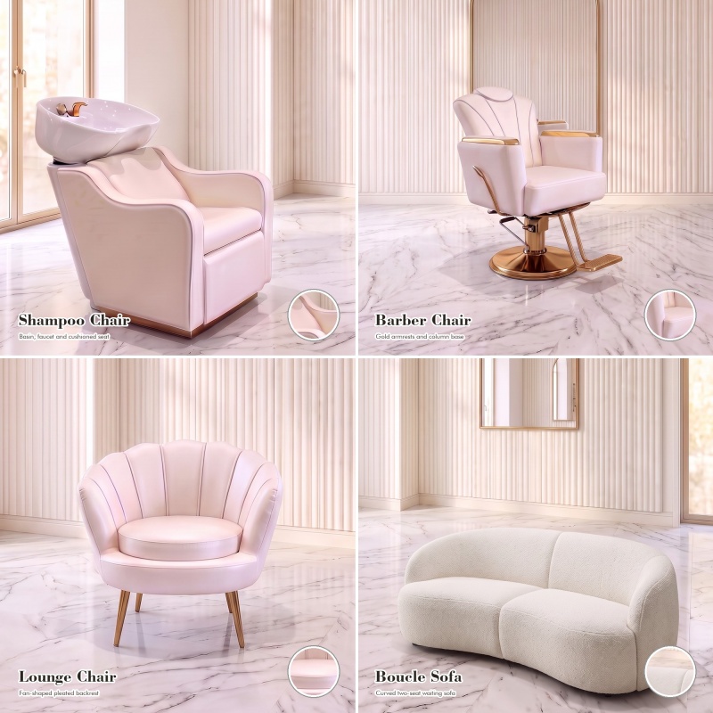 luxury salon chair set 3 piece salon furniture set hair salon equipment