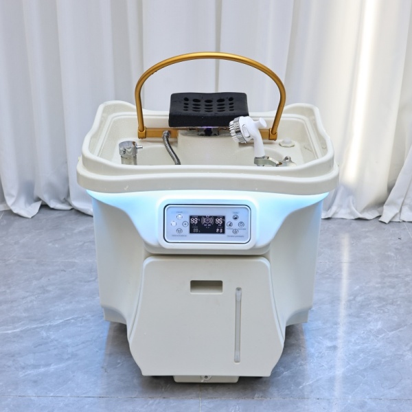 Barber shampoo sink Mobile hair washing sink LED beauty wash sink